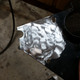 Again, die grinder and roloc sanding discs - much more control than a flap wheel on the angle grinder, good for small stuff like this